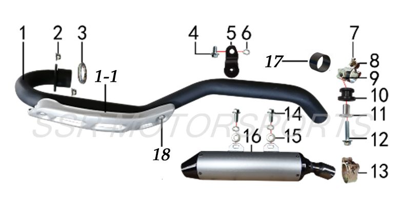 EXHAUST SYSTEM ASSY XD150 2025-26