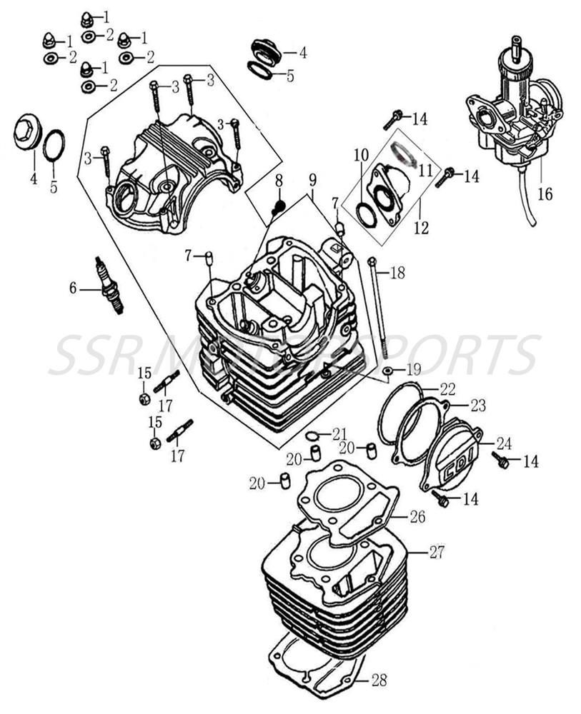 CYLINDER HEAD COMPONENTS XD150 2025-26