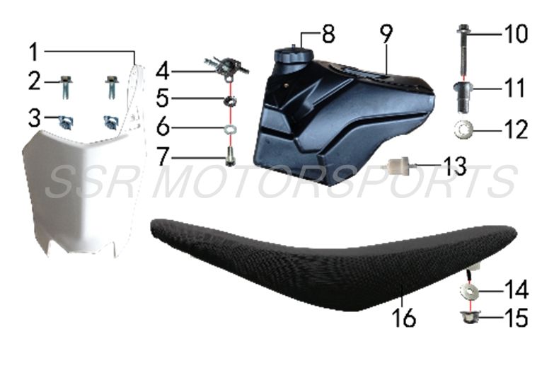 BODY II (FUEL TANK &amp; SEAT) Diagram XD150 2025-26