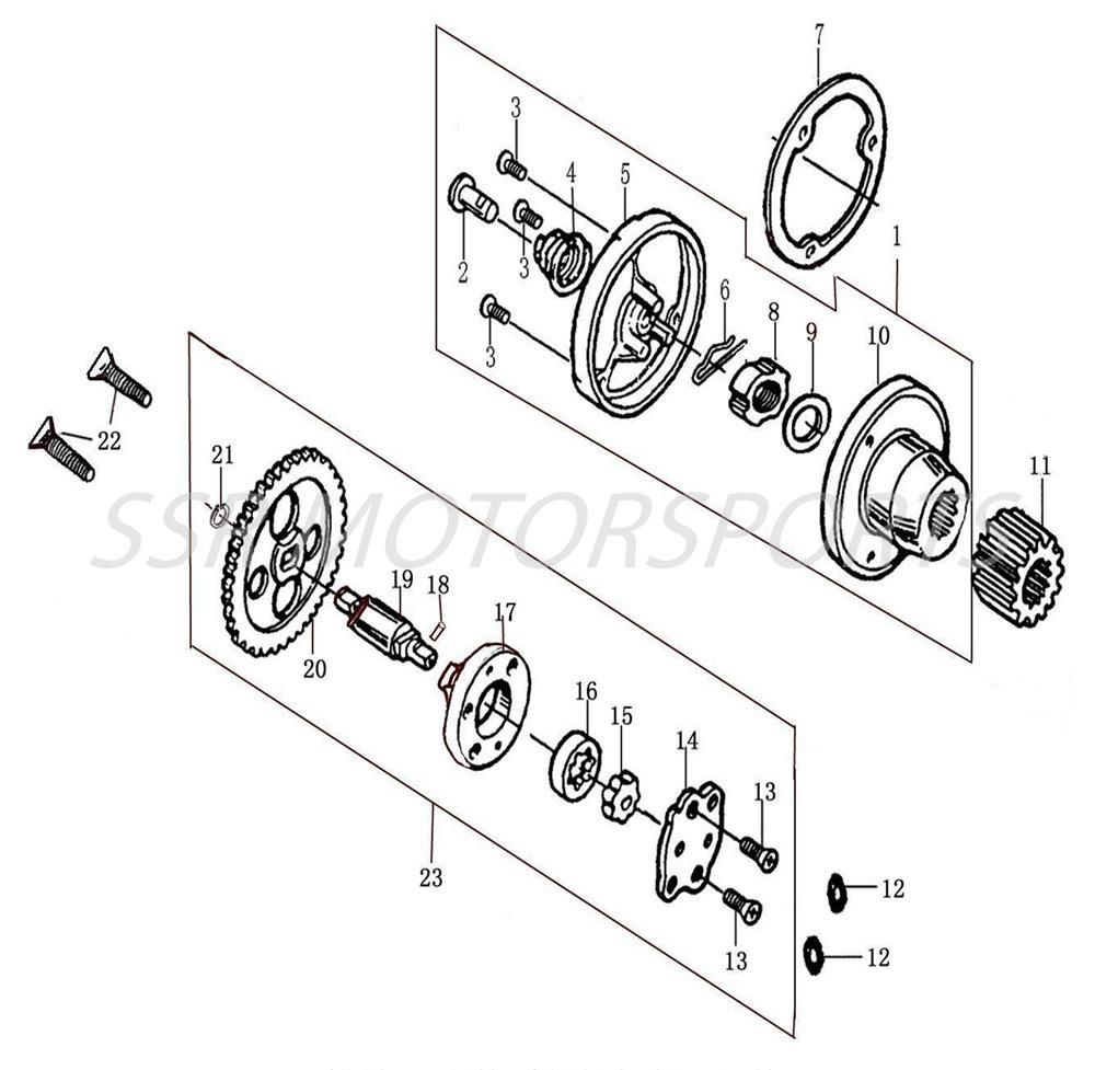 OIL PUMP / OIL SLING Diagram  XD150 2025-26