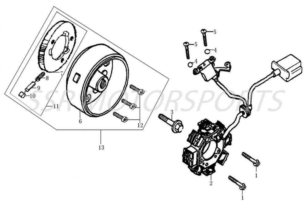 STATOR &amp; FLYWHEEL Assembly  XD150 2025-26