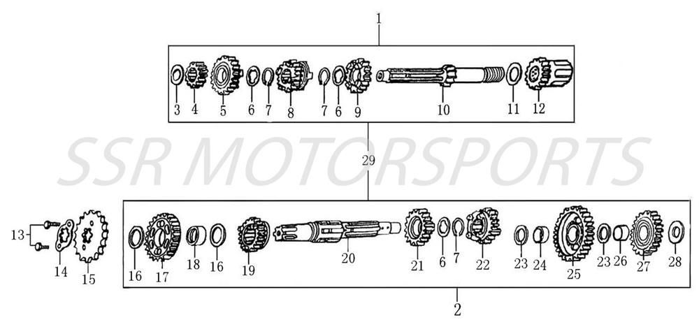 TRANSMISSION Diagram XD150 2025-26