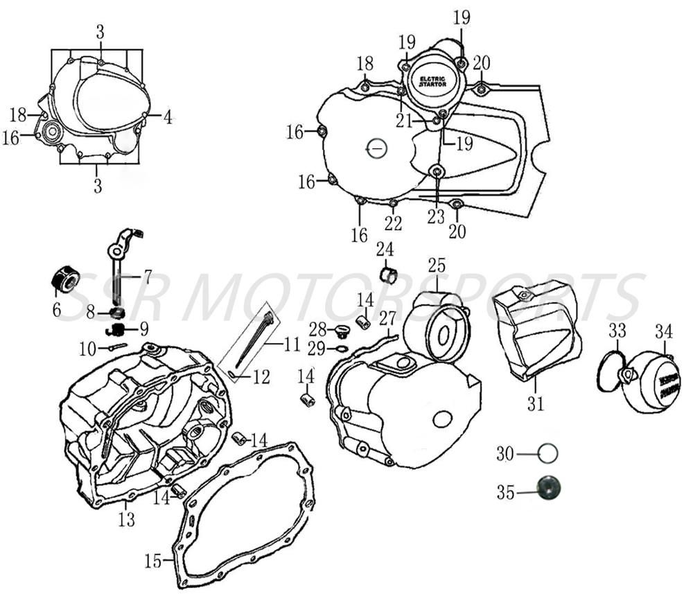 CRANKCASE COVERS Diagram XD150 2025-26