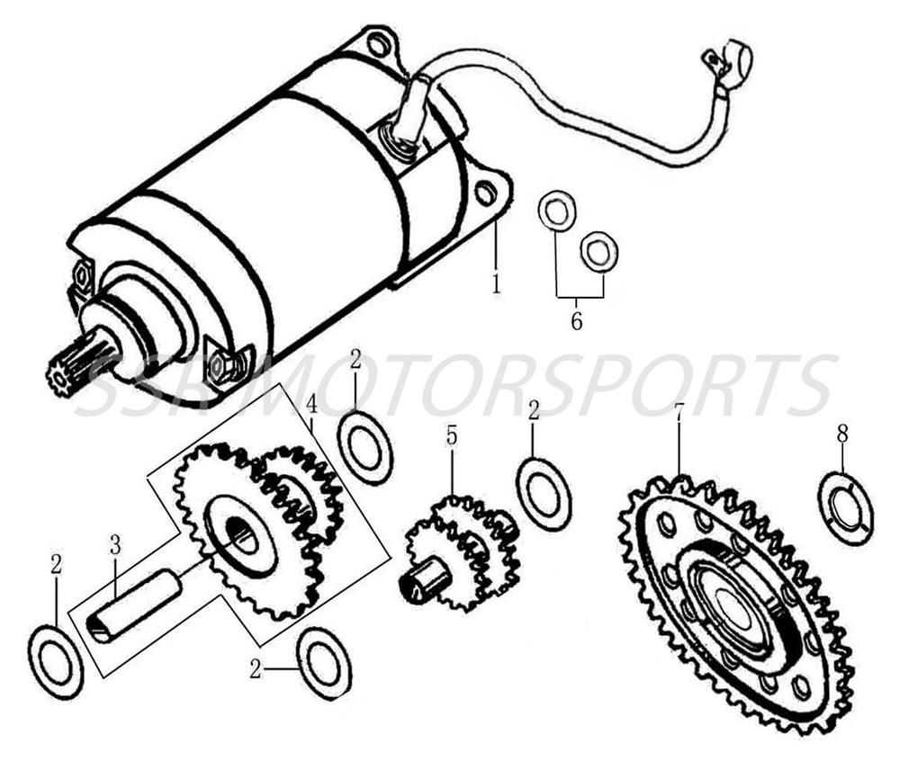 STARTER MOTOR Assembly  XD150 2025-26