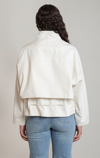 Buckle-Neck Short Jacket