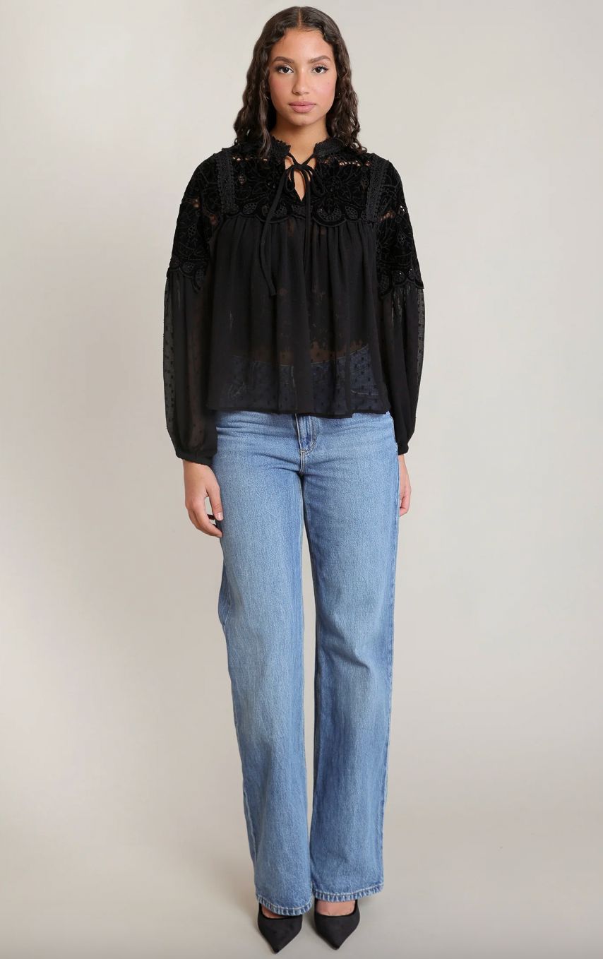 Sheer Lace Blouse
