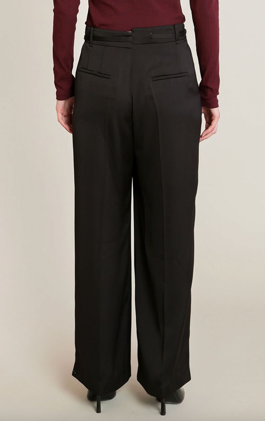 Belted Satin Pants