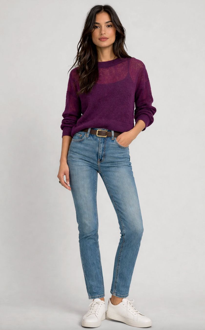 Sheer Sweater Top