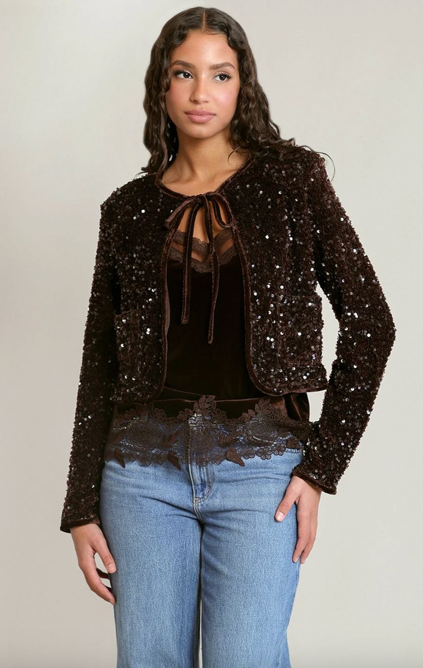 Velvet Sequin Jacket