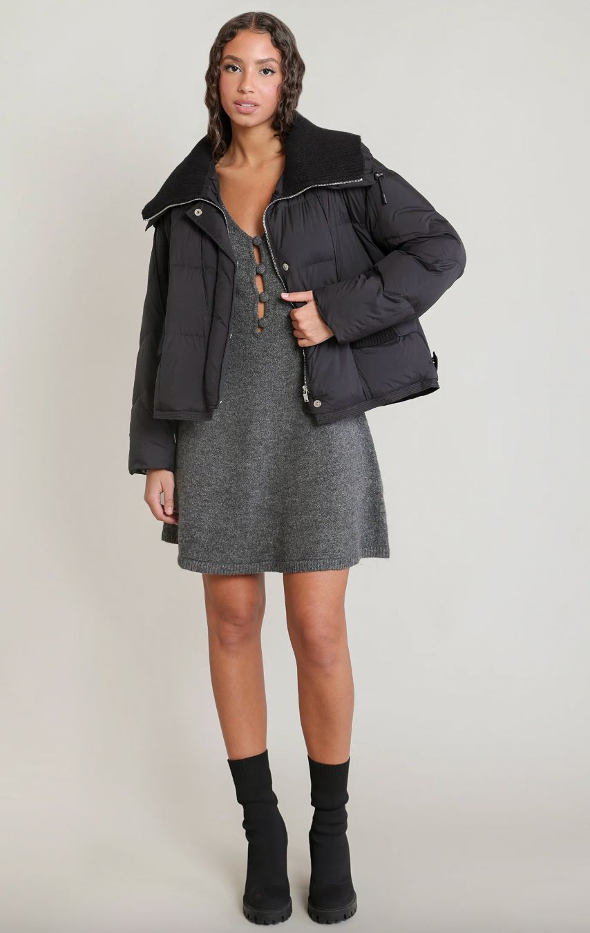 Knit Collar Puffer
