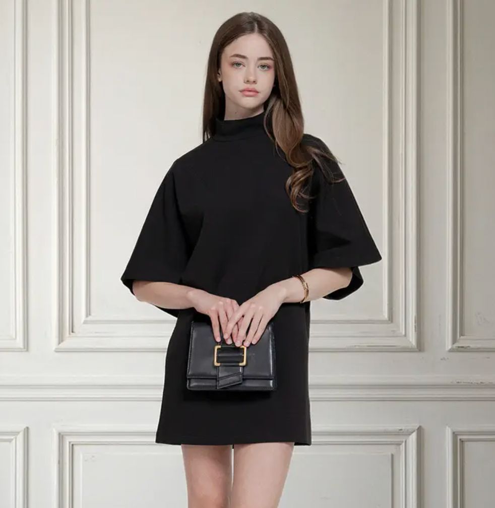 Batwing Short Sleeve Dress