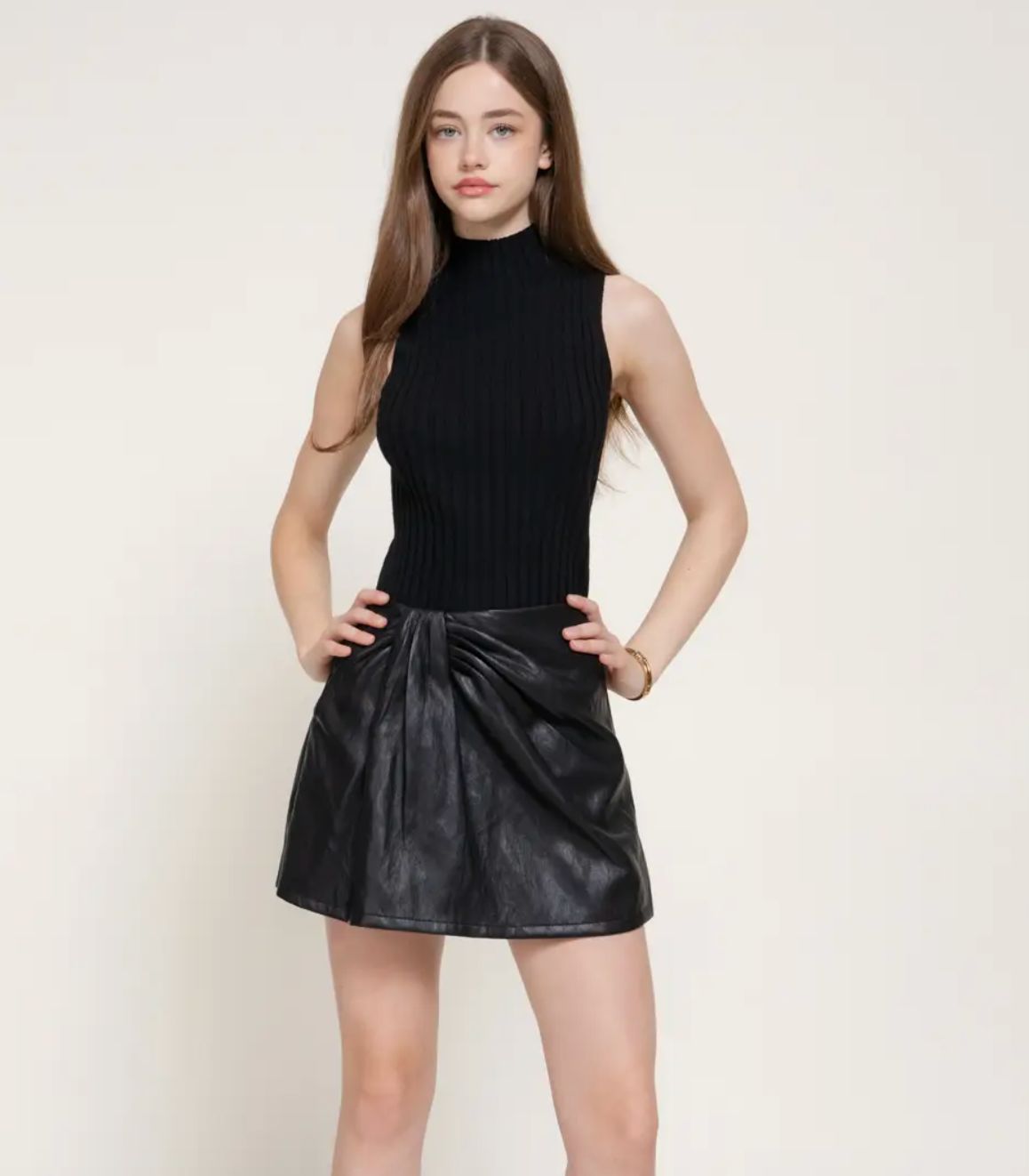 Faux Leather Shorts
