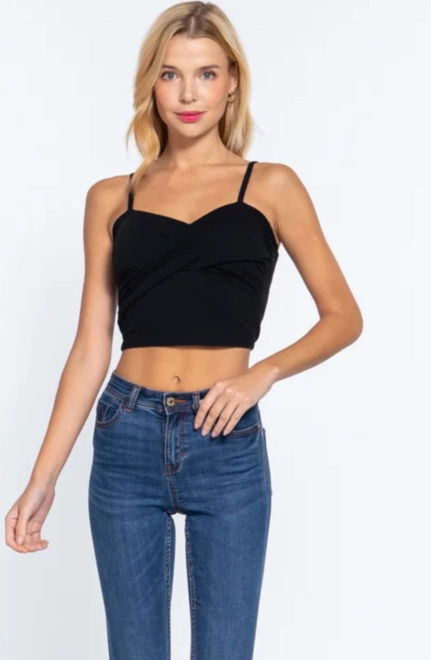 Twisted Cami, Colour: Black, Size: S