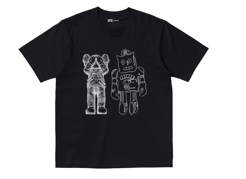 KAWS x Uniqlo Warhol UT Graphic 476351 T-shirt Black Size Medium, DS BRAND NEW