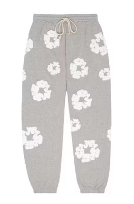 Denim Tears The Cotton Wreath Sweatpants Grey Size Medium, DS BRAND NEW