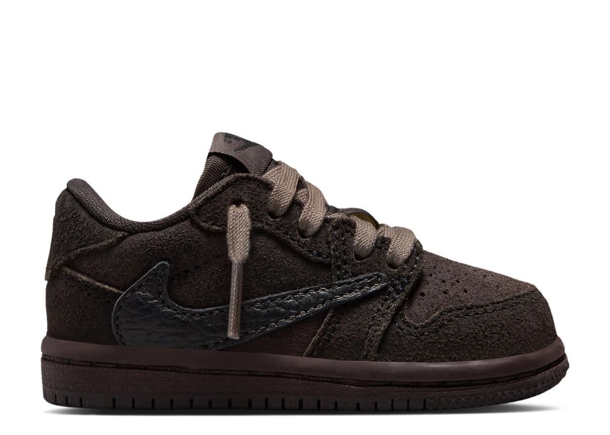 Jordan 1 Retro Low OG SP Travis Scott Velvet Brown (TD) Size 6C, DS BRAND NEW