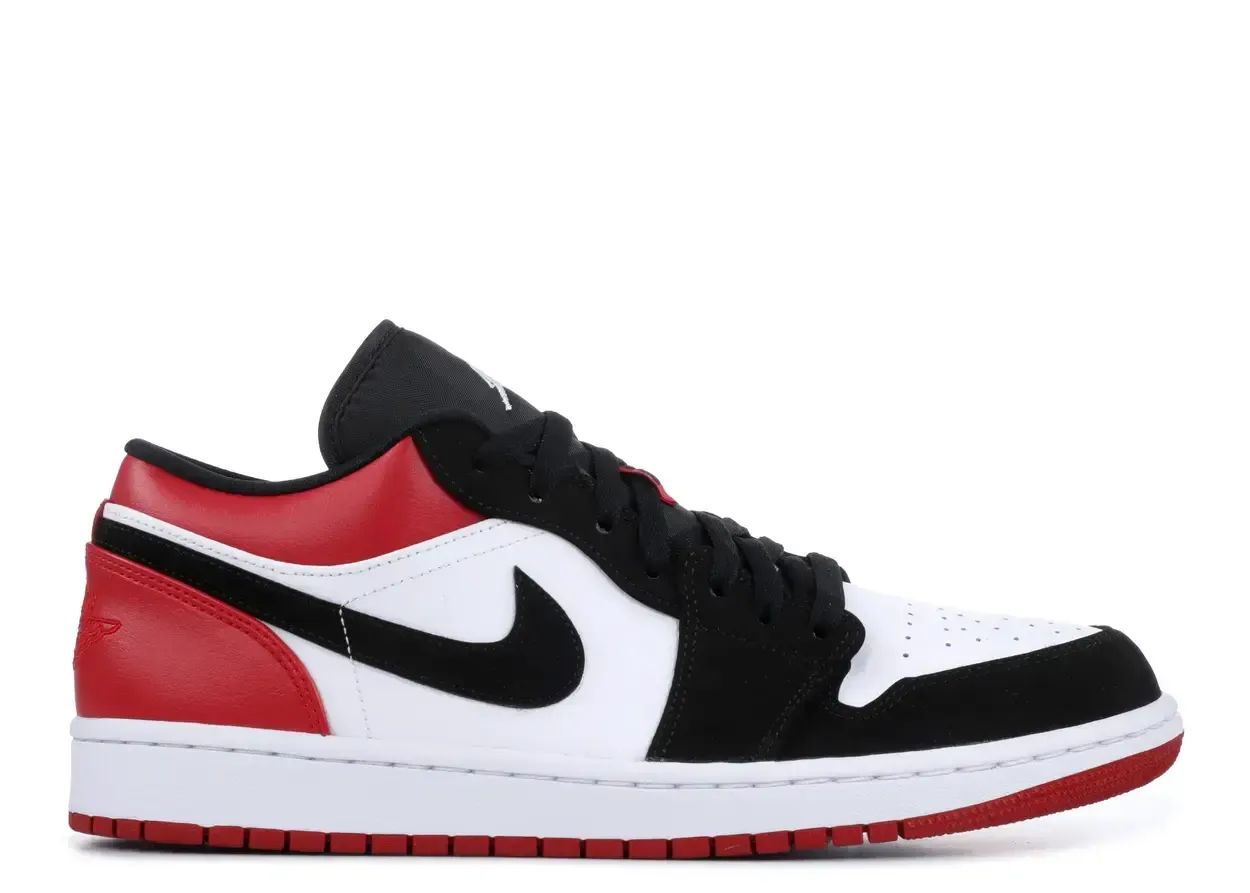 Jordan 1 Low Black Toe (2019) Size 9.5, DS BRAND NEW DAMAGED BOX*