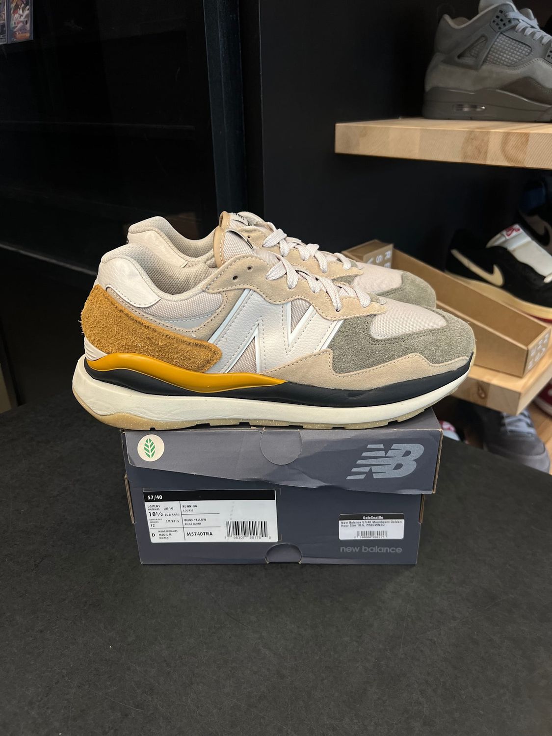 New Balance 57/40 Moonbeam Golden Hour Size 10.5, PREOWNED*