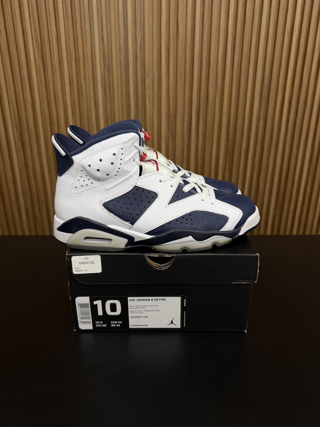 Jordan 6 Retro Olympic London (2012) Size 10, PREOWNED