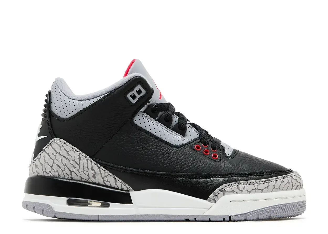 Jordan 3 Retro Black Cement (2024) (GS) Size 6, DS BRAND NEW