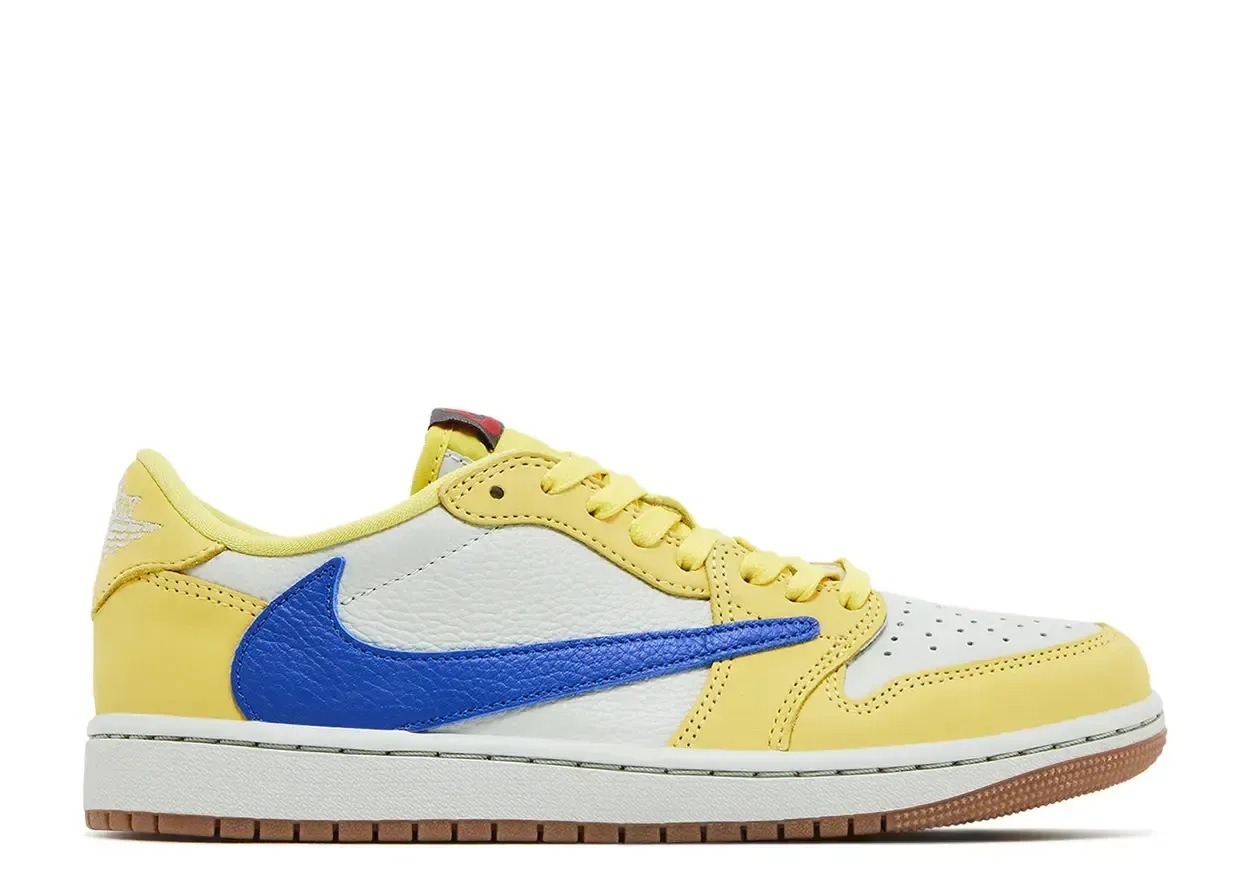 Jordan 1 Retro Low OG SP Travis Scott Canary (Women's) Size 9W, DS BRAND NEW