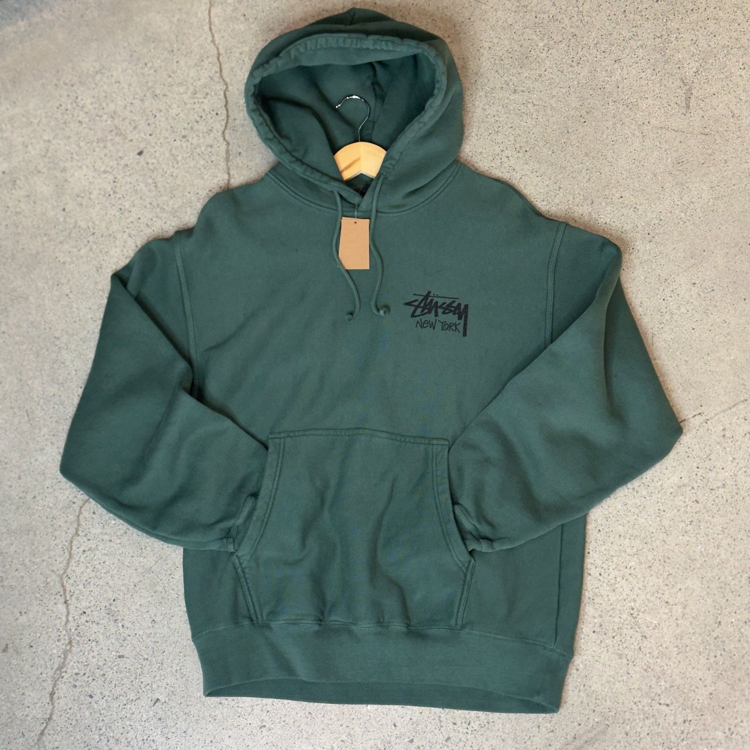 Stussy Chapter Hoodie New York Green  Size Large, DS BRAND NEW