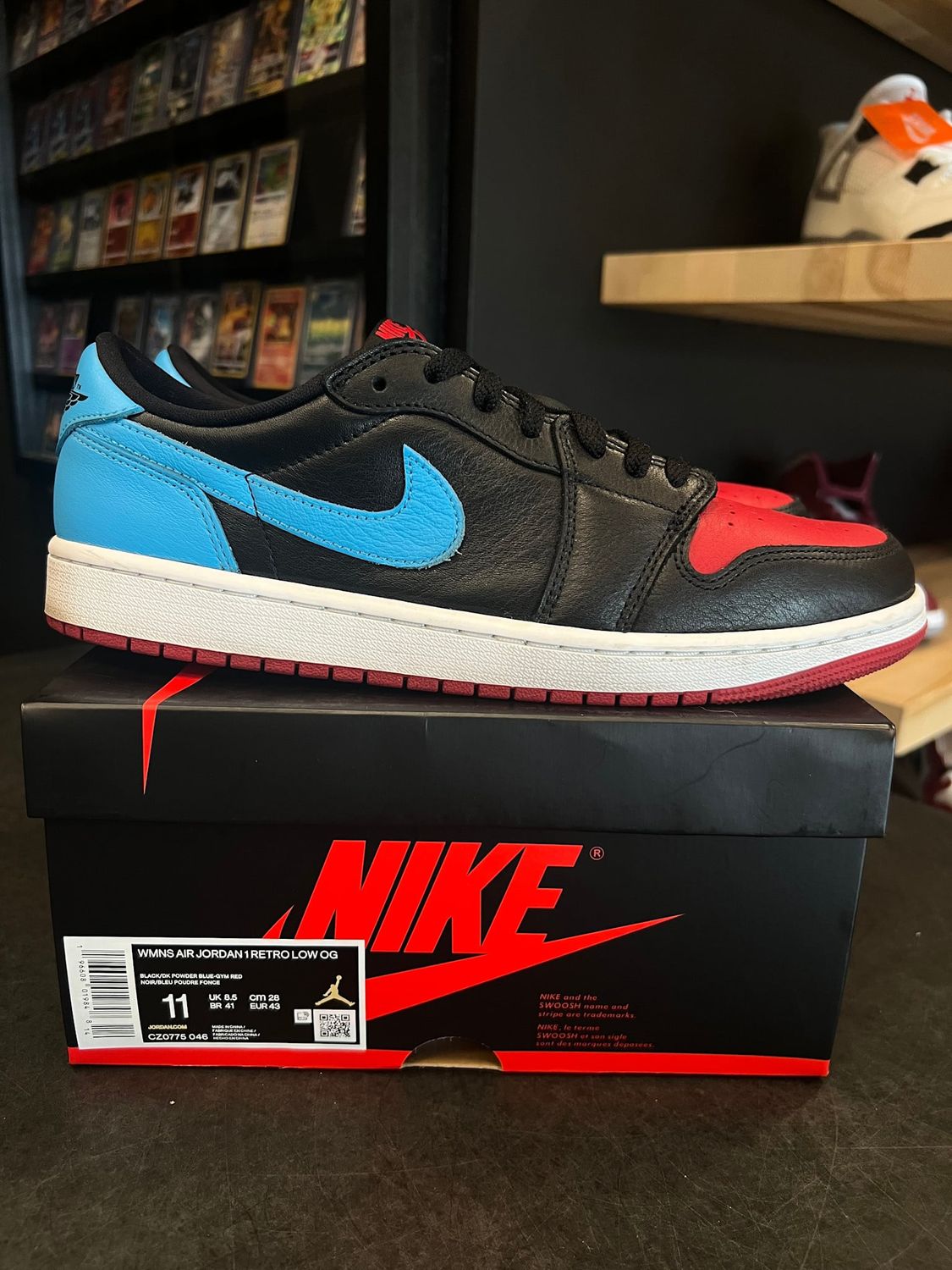 Jordan 1 Retro Low OG NC to Chi (Women's) Size 11W, PREOWNED*