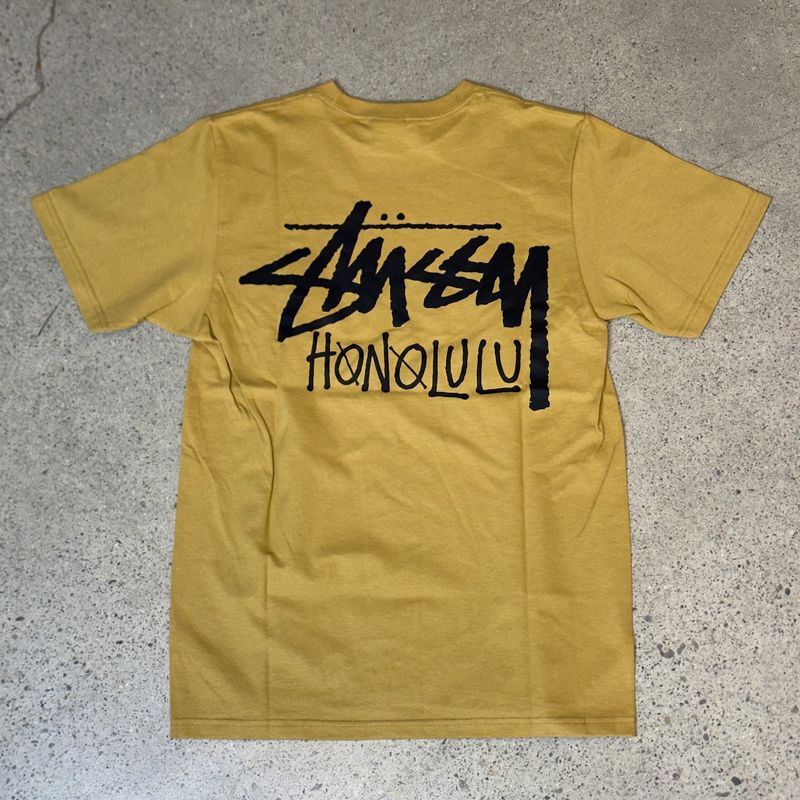 Stussy Chapter Tee Honolulu Khaki Size Small, DS BRAND NEW