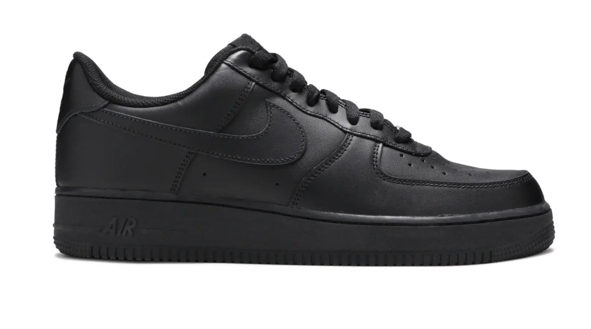 Nike Air Force 1 Low '07 Black Size 7.5, DS BRAND NEW