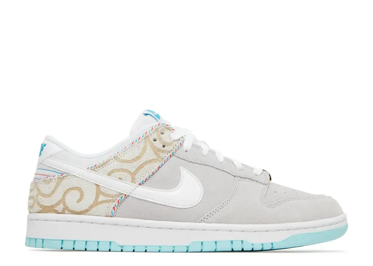 Nike Dunk Low SE Barber Shop Grey Size 10.5, DS BRAND NEW DAMAGED BOX*