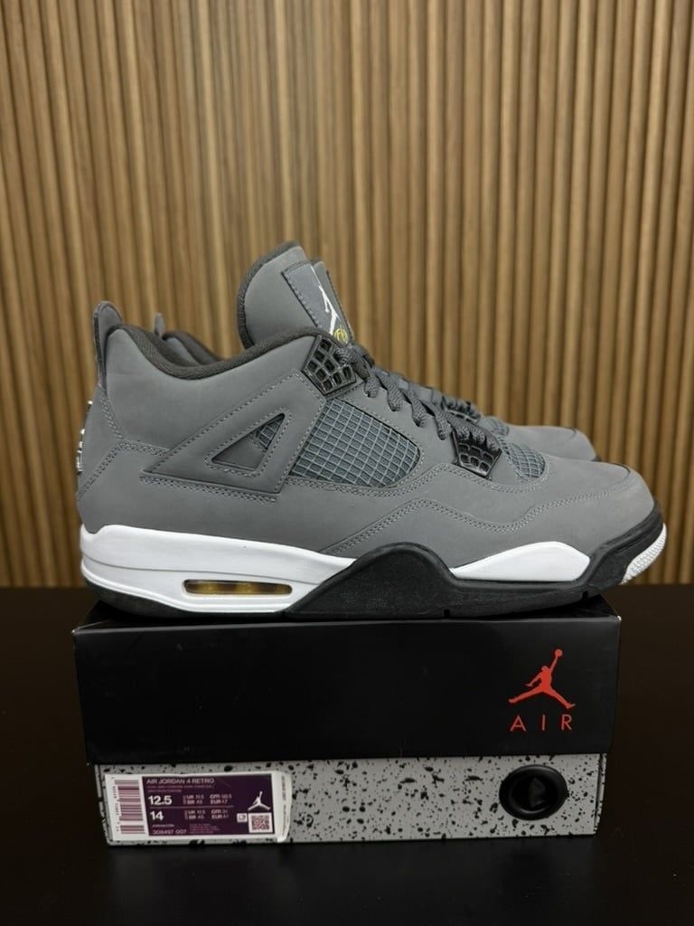 Jordan 4 Cool Grey (2019) Size 12.5, PREOWNED*