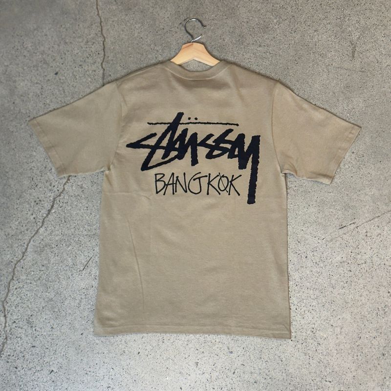 Stussy Chapter Tee Bangkok Khaki Size Small, DS BRAND NEW