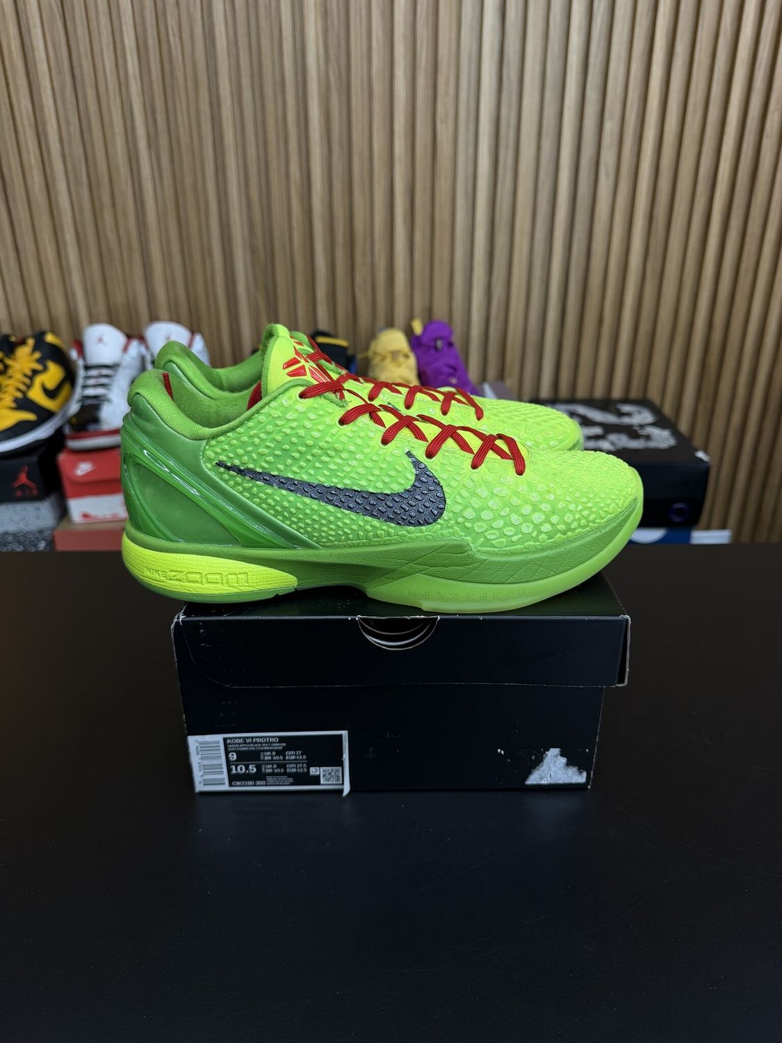 Nike Kobe 6 Protro Grinch (2020) Size 9, PREOWNED