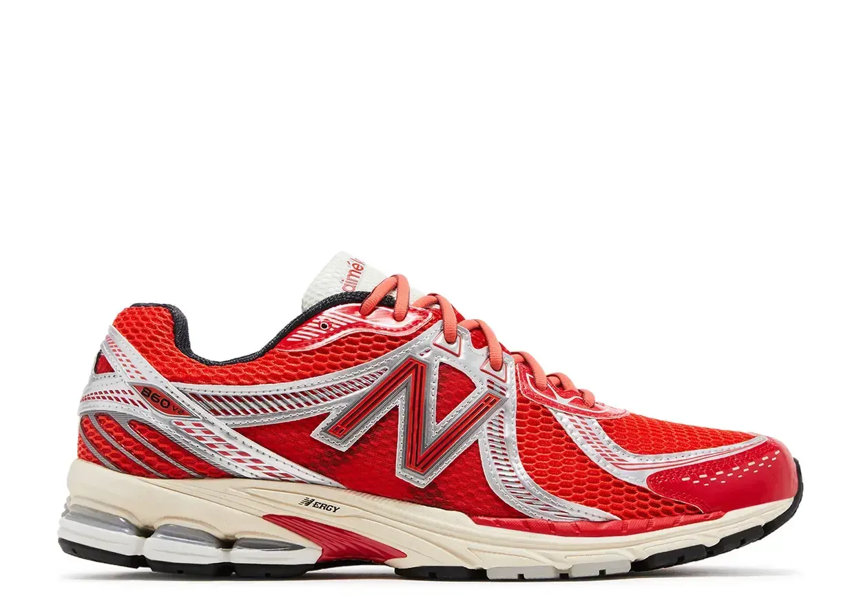 New Balance 860v2 Aimé Leon Dore Red Grey Size 8.5, DS BRAND NEW*