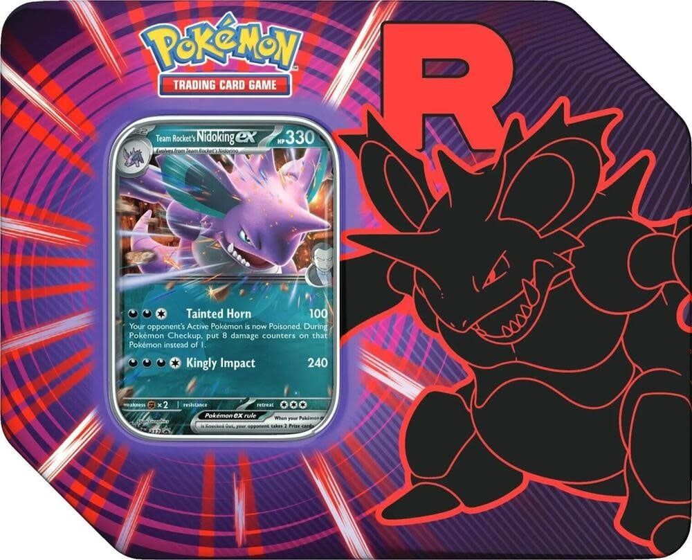 Pokemon Team Rocket Tin Team Rocket's Nidoking ex