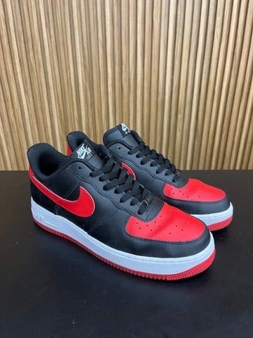 Nike Air Force 1 Bred Nike ID Size 10, PREOWNED NO BOX