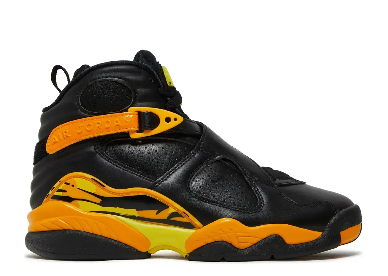 Jordan 8 Retro Taxi Yellow Black (Women's) Size 10W, DS BRAND NEW DAMAGED BOX