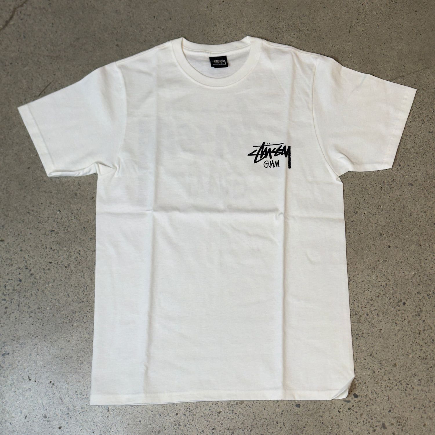 Stussy Chapter Tee Guam White  Size Small, DS BRAND NEW