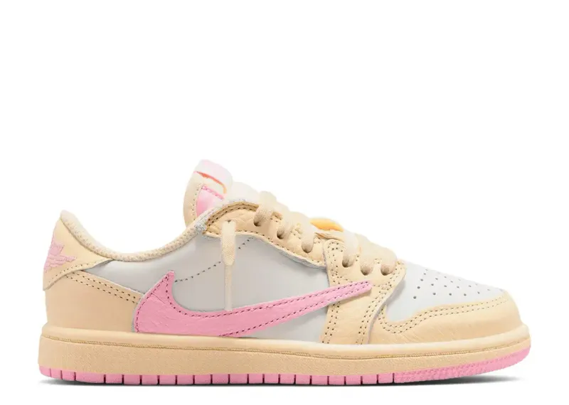 Jordan 1 Retro Low OG SP Travis Scott Shy Pink (PS) Size 2.5, DS BRAND NEW