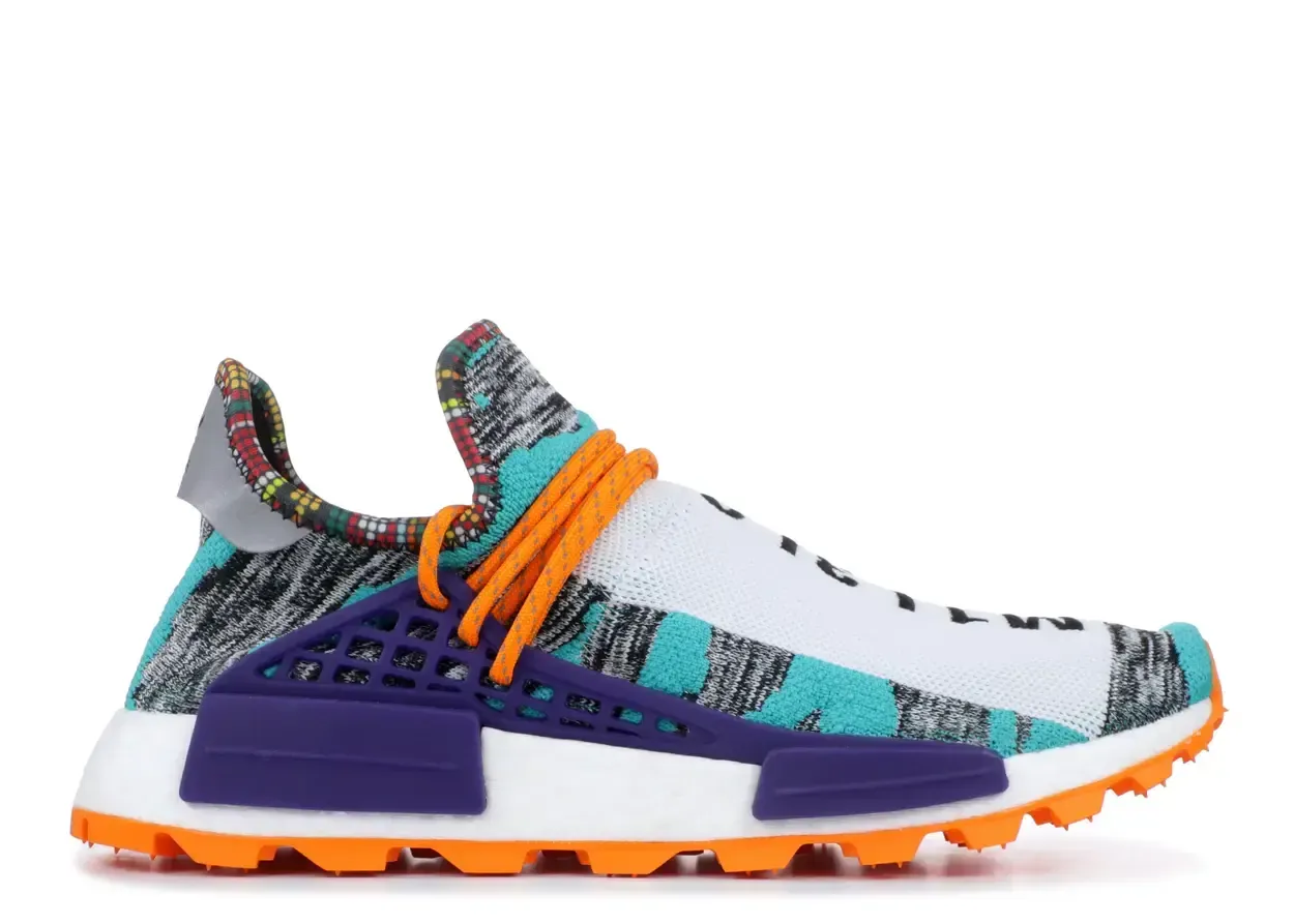 adidas NMB Hu Pharrell Solar Pack Orange Size 10.5, DS BRAND NEW DAMAGED BOX