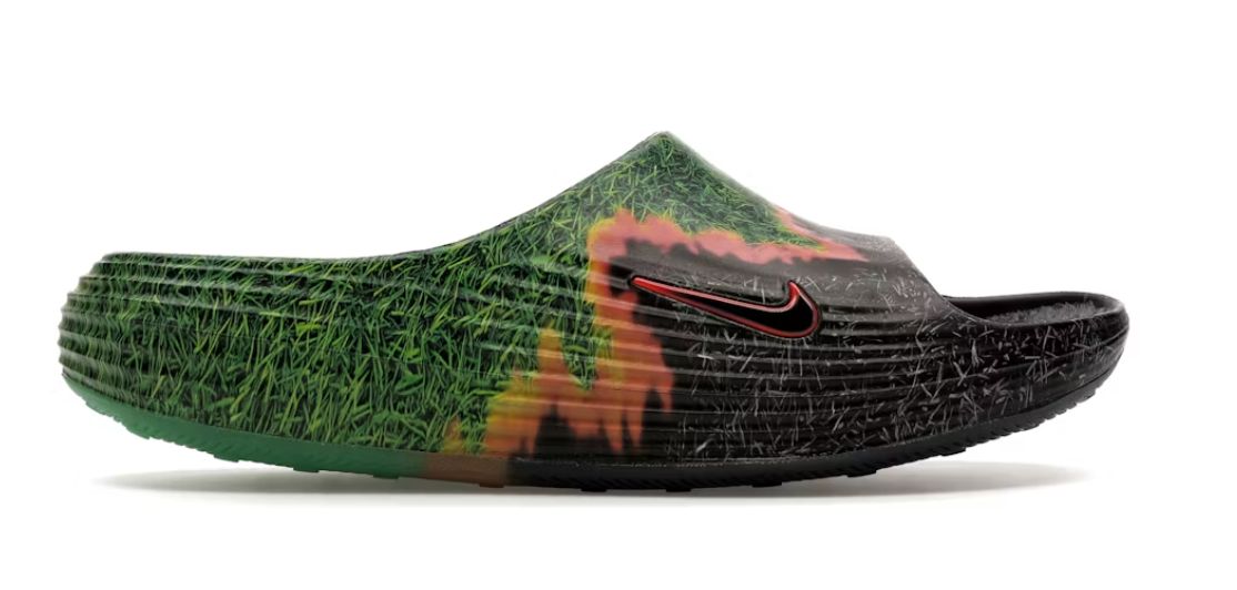 Nike ReactX Rejuven8 Slide .SWOOSH Touch Grass Dark Smoke Grey Kelly Green Size 14, DS BRAND NEW*