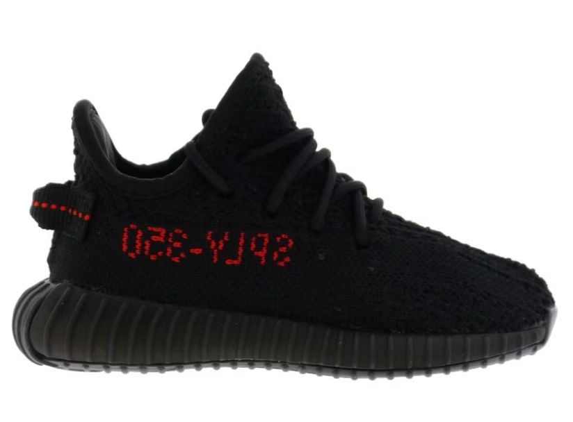 adidas Yeezy Boost 350 V2 Core Black Red (Infants) Size 4k, DS BRAND NEW*