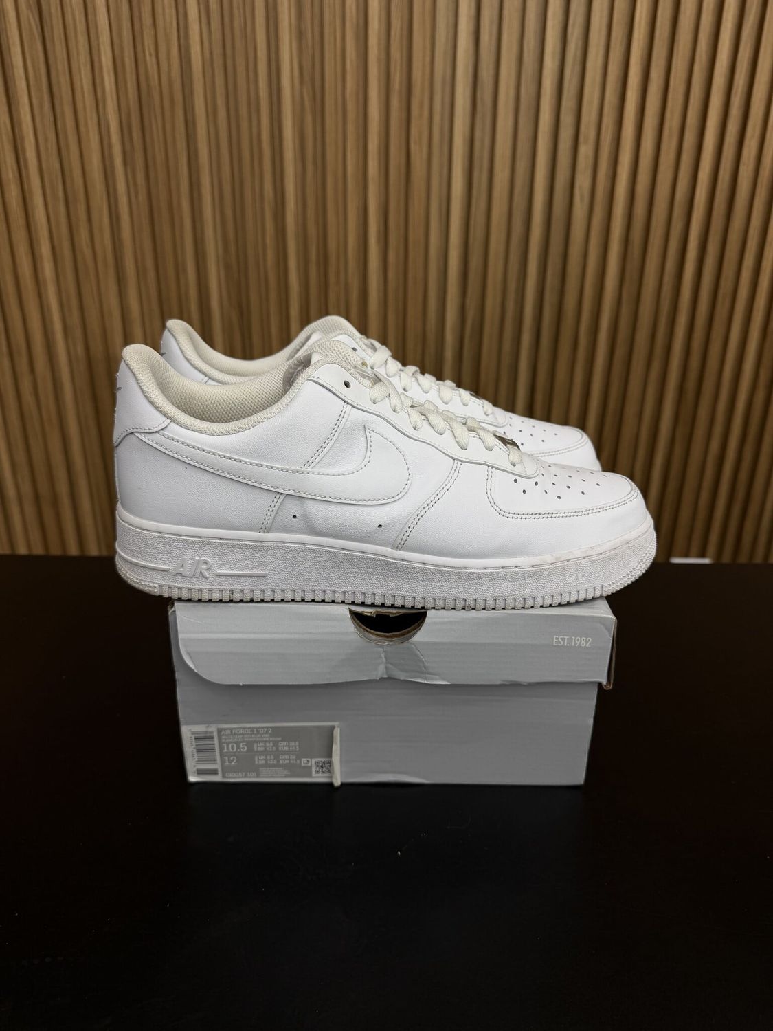 Nike Air Force 1 Low '07 White Size 10.5, PREOWNED