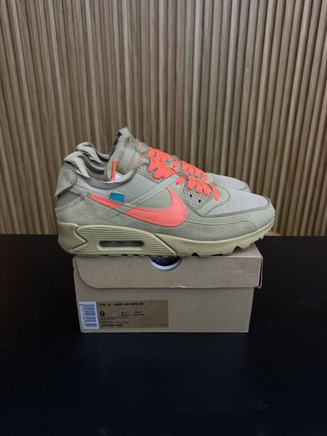 Nike Air Max 90 Off-White Desert Ore Size 9, PREOWNED*