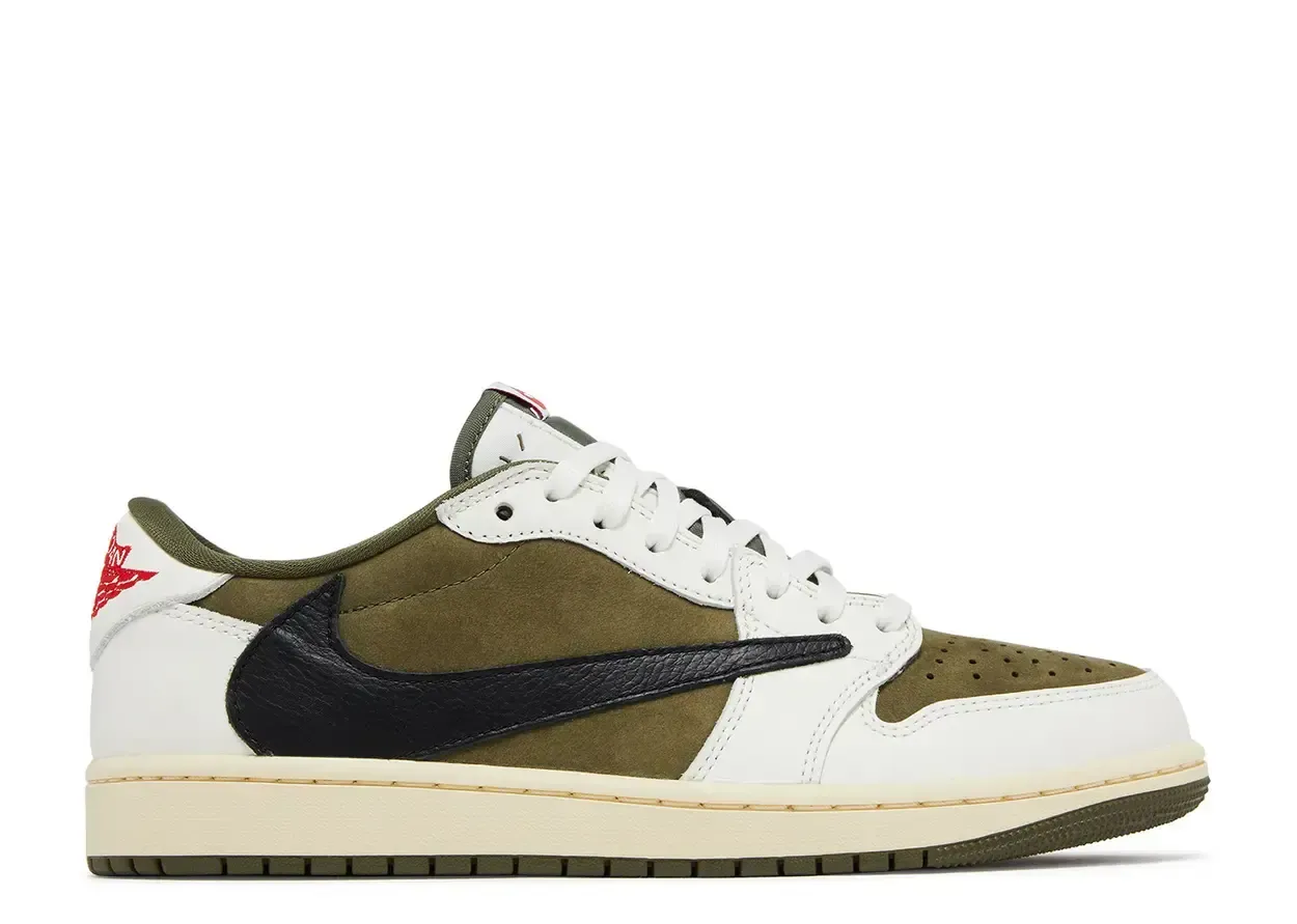 Jordan 1 Retro Low OG SP Travis Scott Medium Olive Size 12.5, DS BRAND NEW*