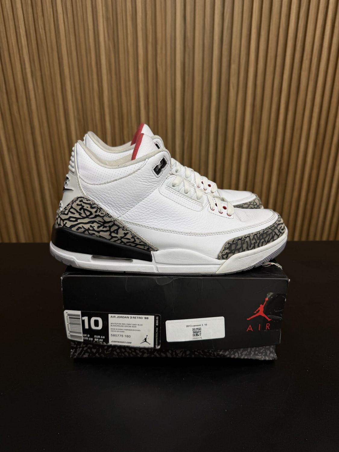 Jordan 3 Retro White Cement '88 Dunk Contest (2013) Size 10, PREOWNED*