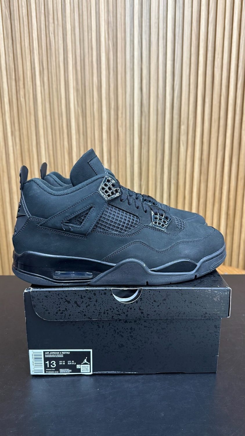 Jordan 4 Retro Black Cat (2025) Size 13, PREOWNED*
