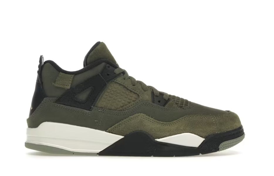 Jordan 4 Retro SE Craft Medium Olive (PS) Size 2, DS BRAND NEW*