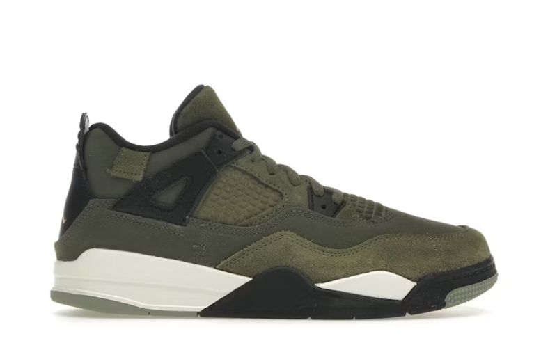 Jordan 4 Retro SE Craft Medium Olive (PS) Size 2, DS BRAND NEW*