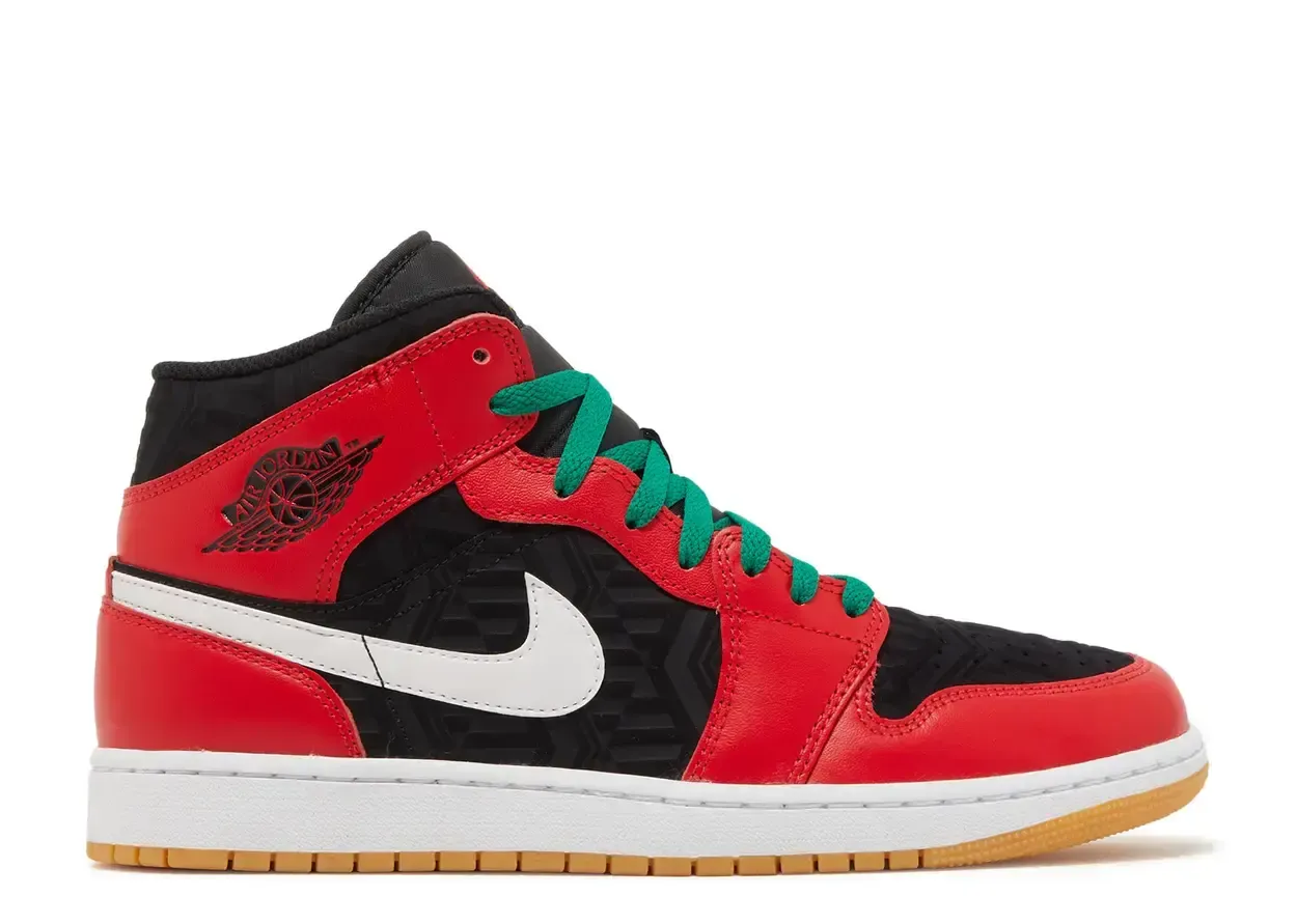 Jordan 1 Mid SE Christmas Size 11.5, DS BRAND NEW DAMAGED BOX*